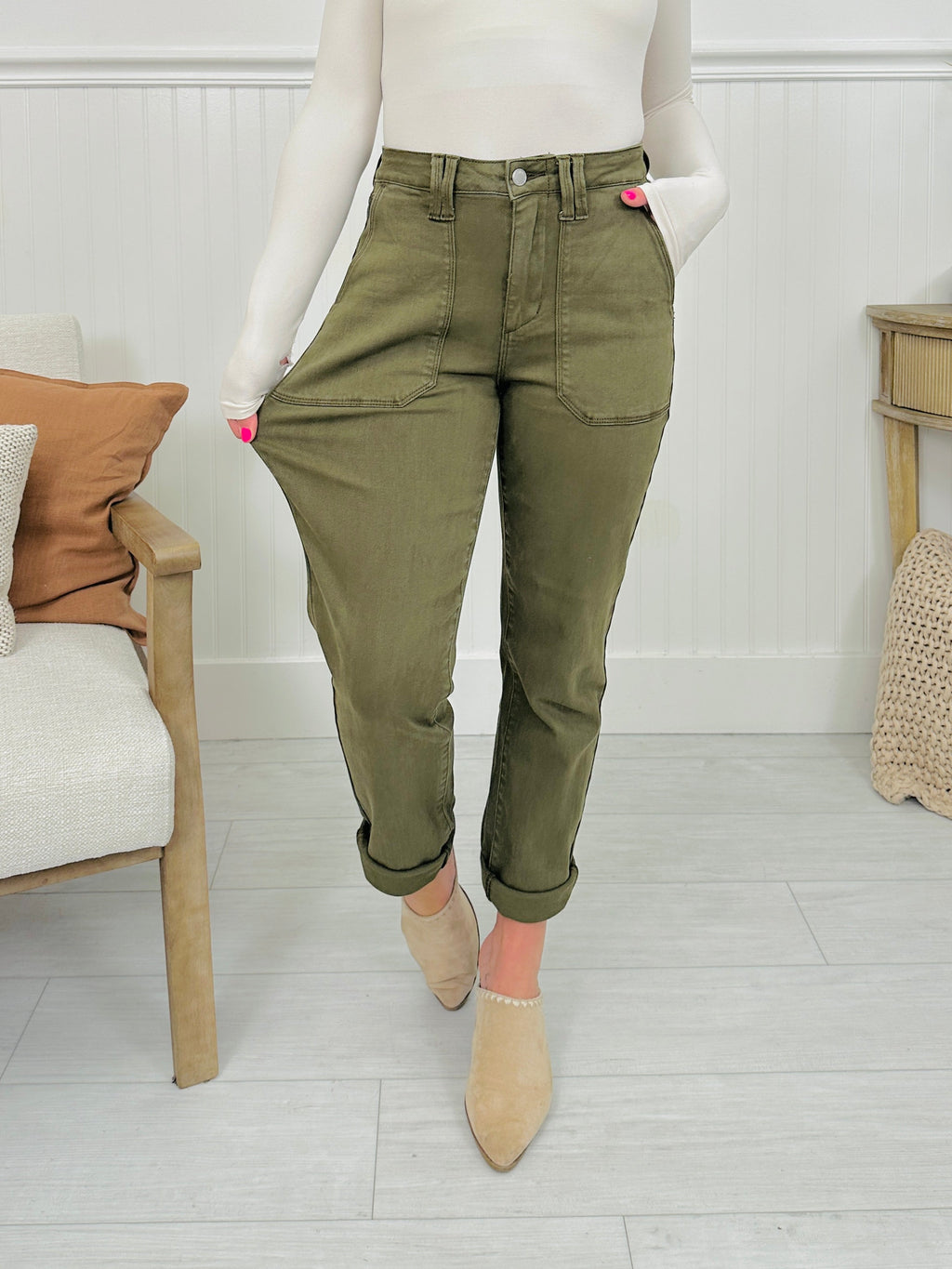 Judy Blue Olive You Weekender Jeans