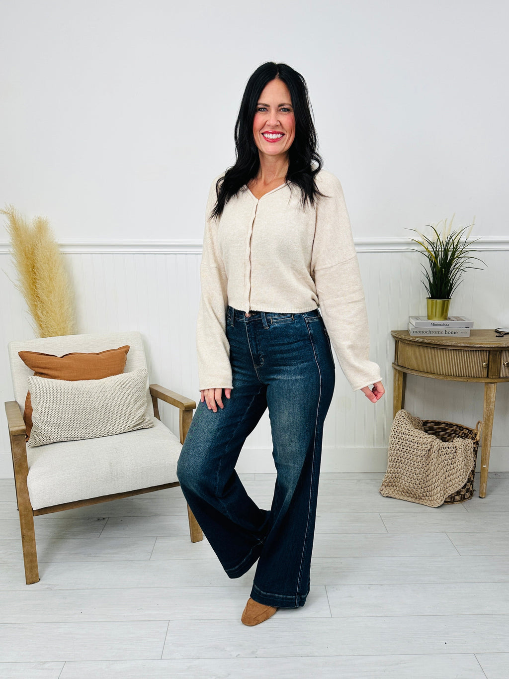 Judy Blue The One For Me Retro Wide Leg Jeans