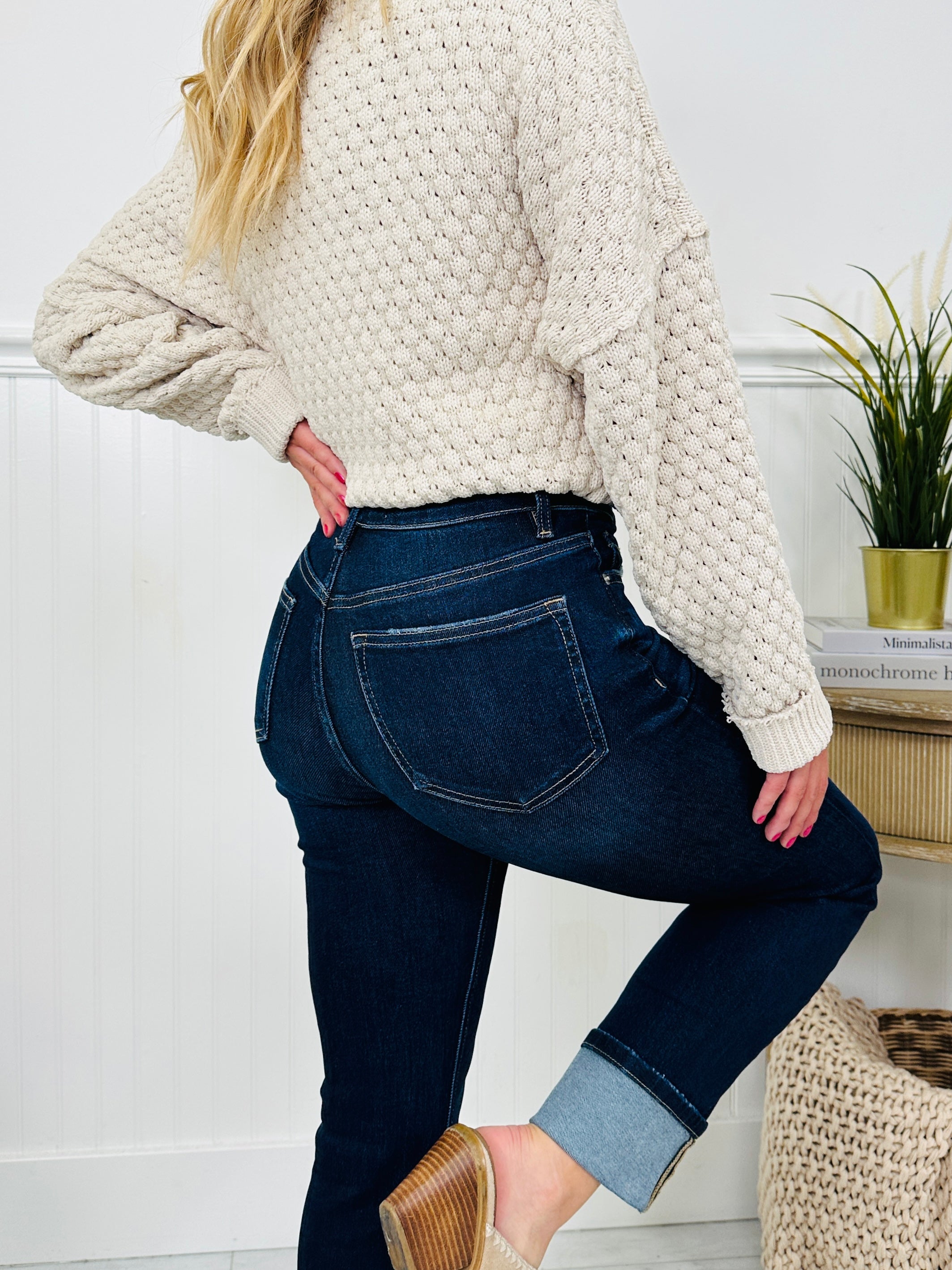 Straight Into Fall Tummy Control Straight Ankle Jeans