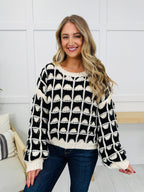 Frosted Grid Sweater in Black