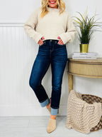 Straight Into Fall Tummy Control Straight Ankle Jeans