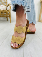 Blossoming Spiral Sandals In Raffia