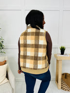 Patterned Pathway Vest in Taupe