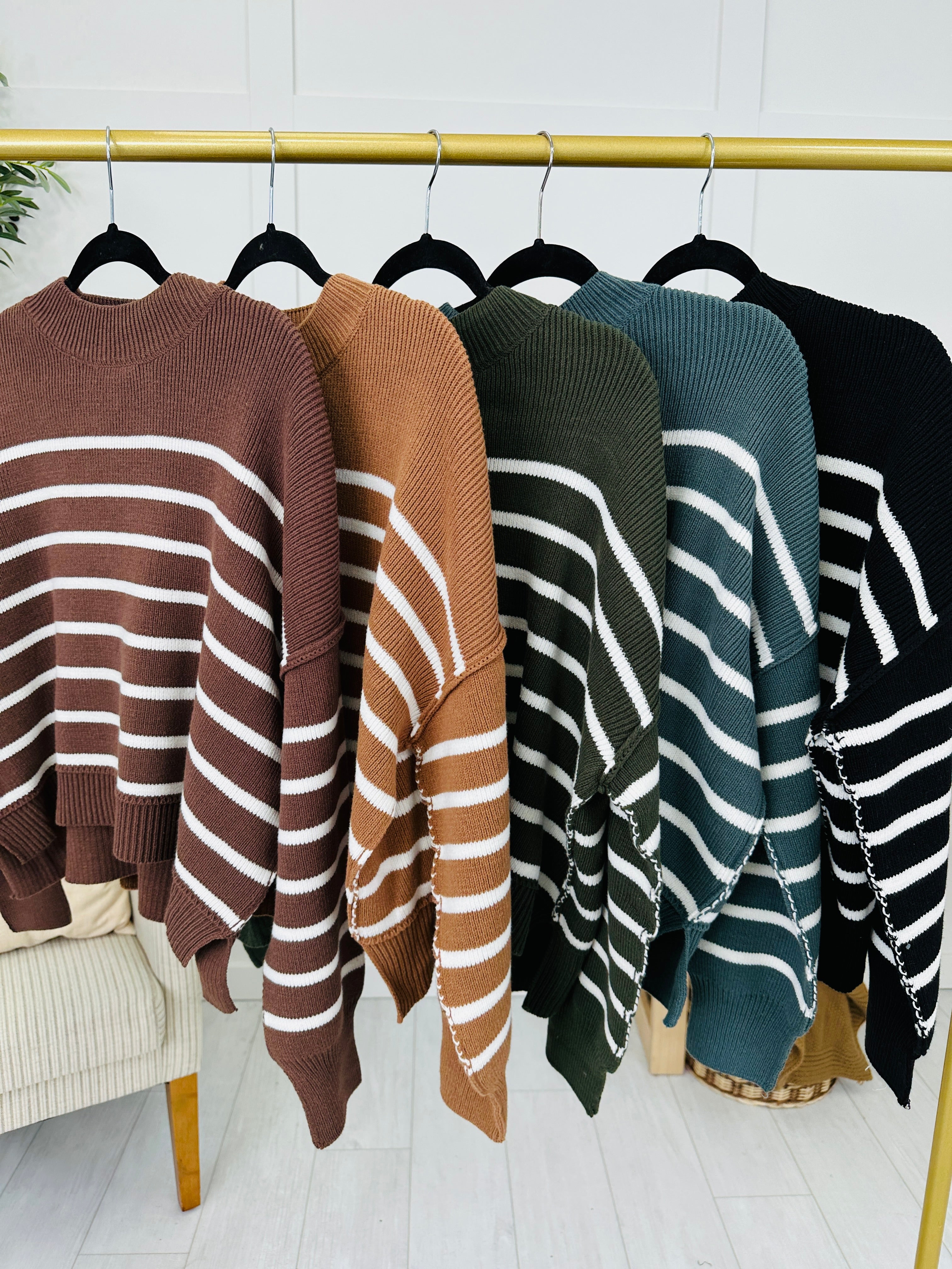 Stripe Right Sweater- Multiple Colors!
