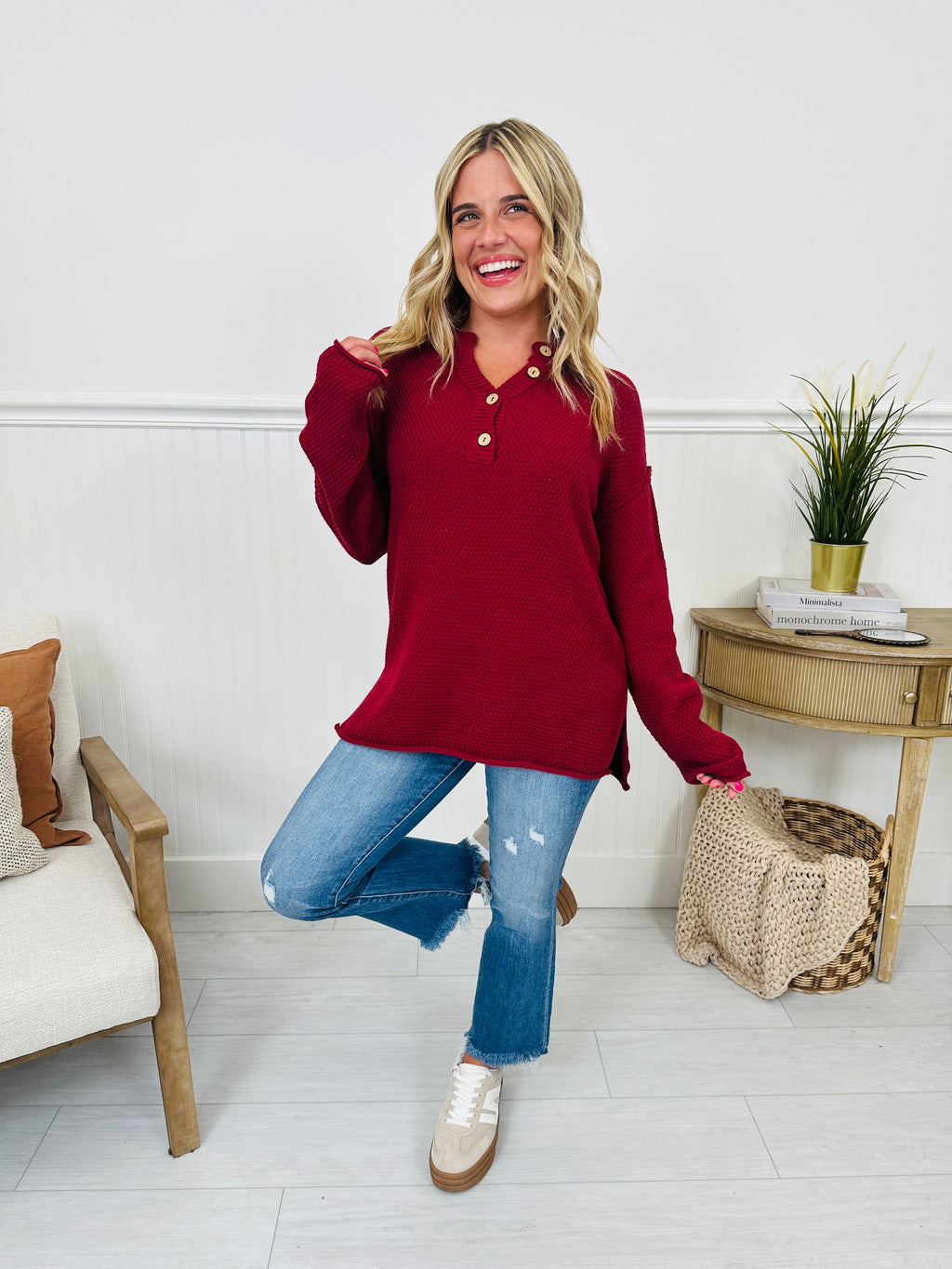 Reset Button Sweater- Multiple Colors!