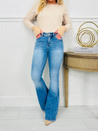 A Flare Affair Tummy Control Flare Jeans