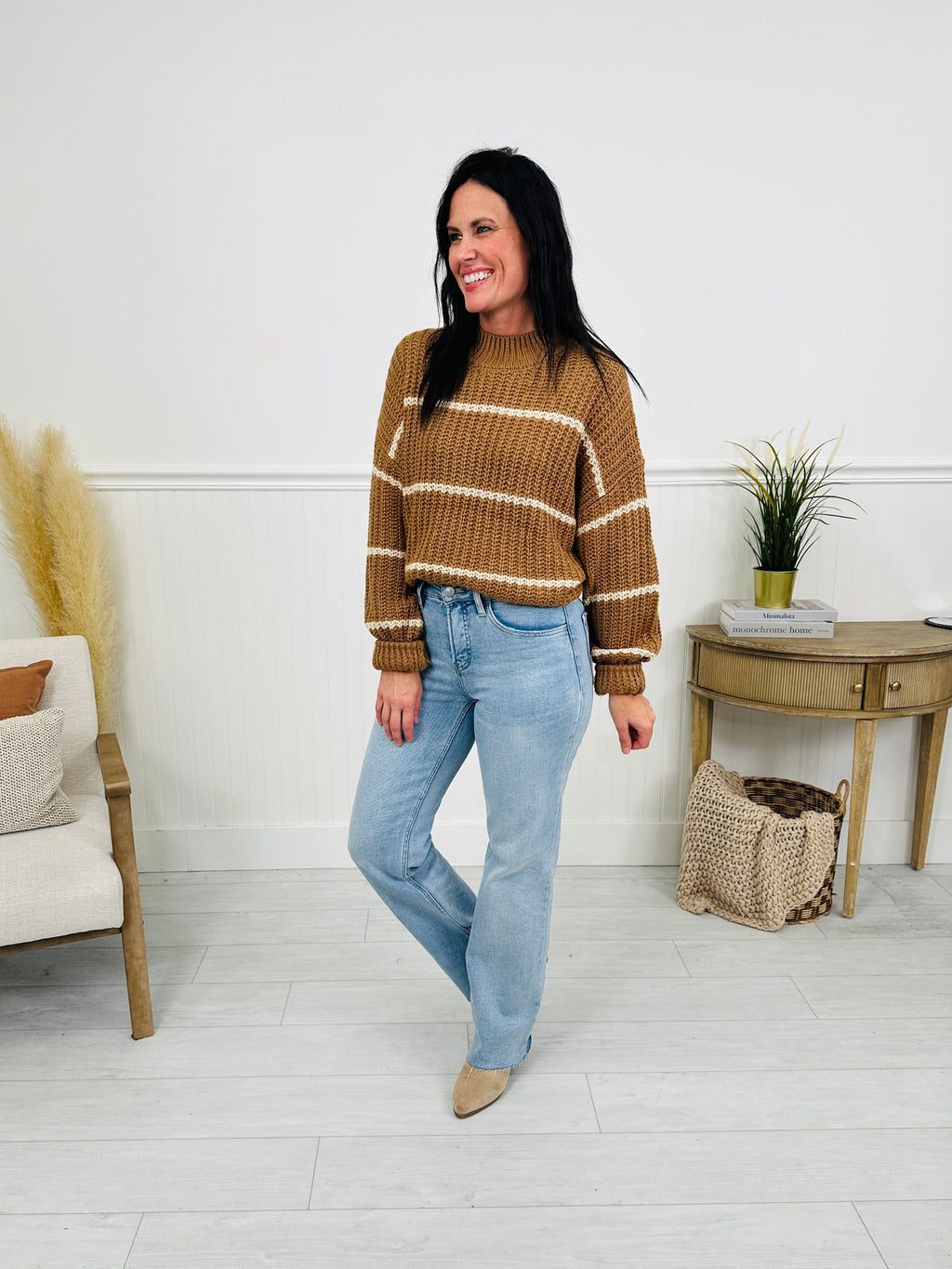 Feeling Brand New Slim Wide Leg Tummy Control Jeans