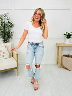 You're My Lover Light Cropped Straight Leg Jeans