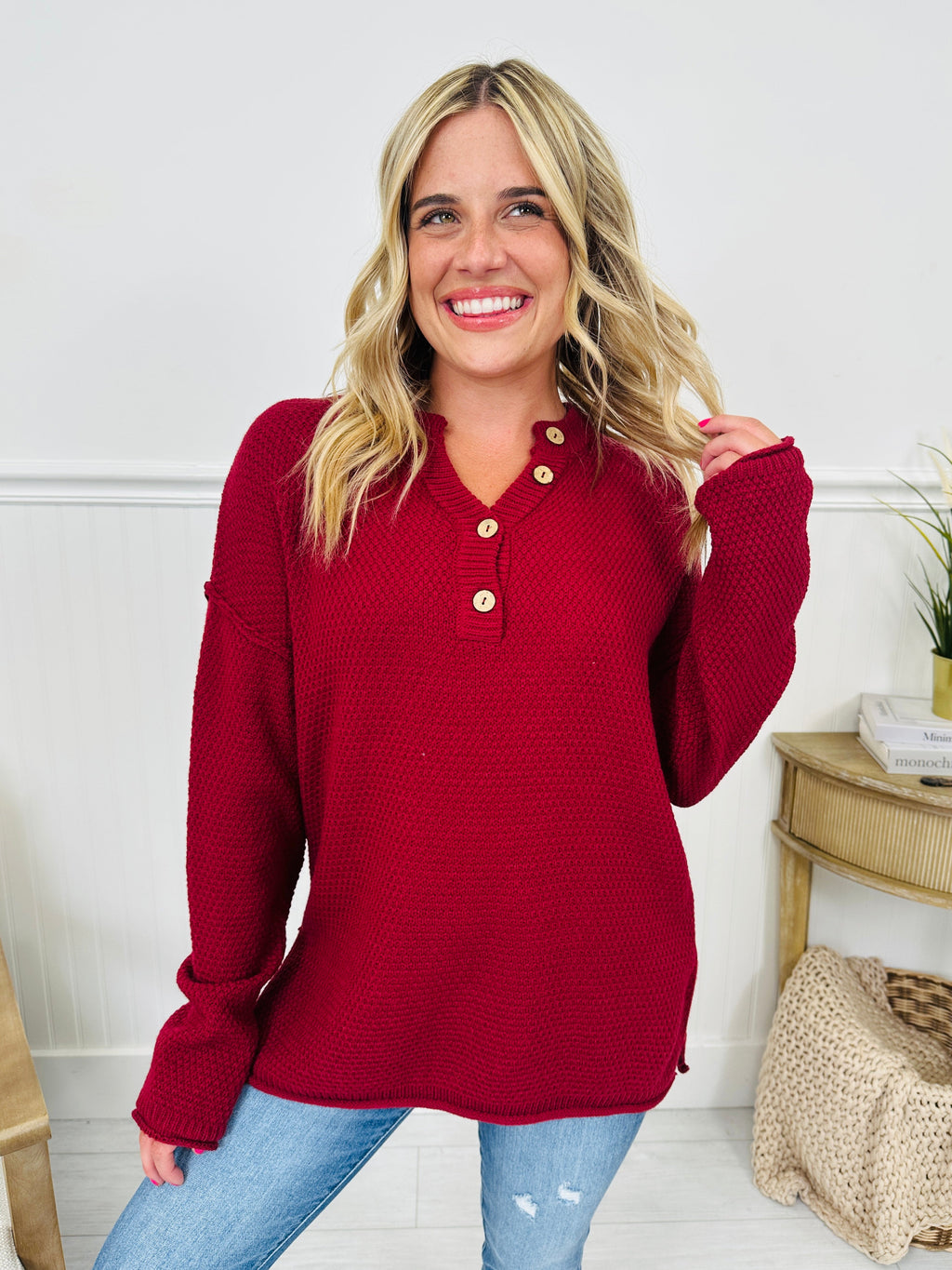 Reset Button Sweater- Multiple Colors!