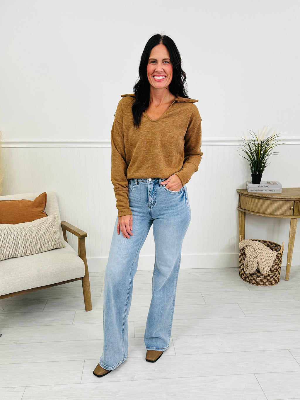 Your Best Side Wide Leg Tummy Control Jeans in Multiple Inseams