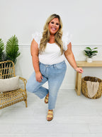 One Step Ahead Tummy Control Cropped Step Hem Jeans