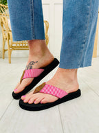 Sea The Stripes Flip Flops in Pink
