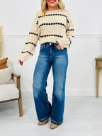 Effortless Release Tummy Control Wide Leg Release Hem Jeans