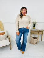 Go Into Detail Tummy Control Wide Leg Jeans