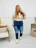 Bridge The Gap Cropped Straight Tummy Control Jeans