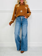 Push Your Buttons Tummy Control Wide Leg Jeans