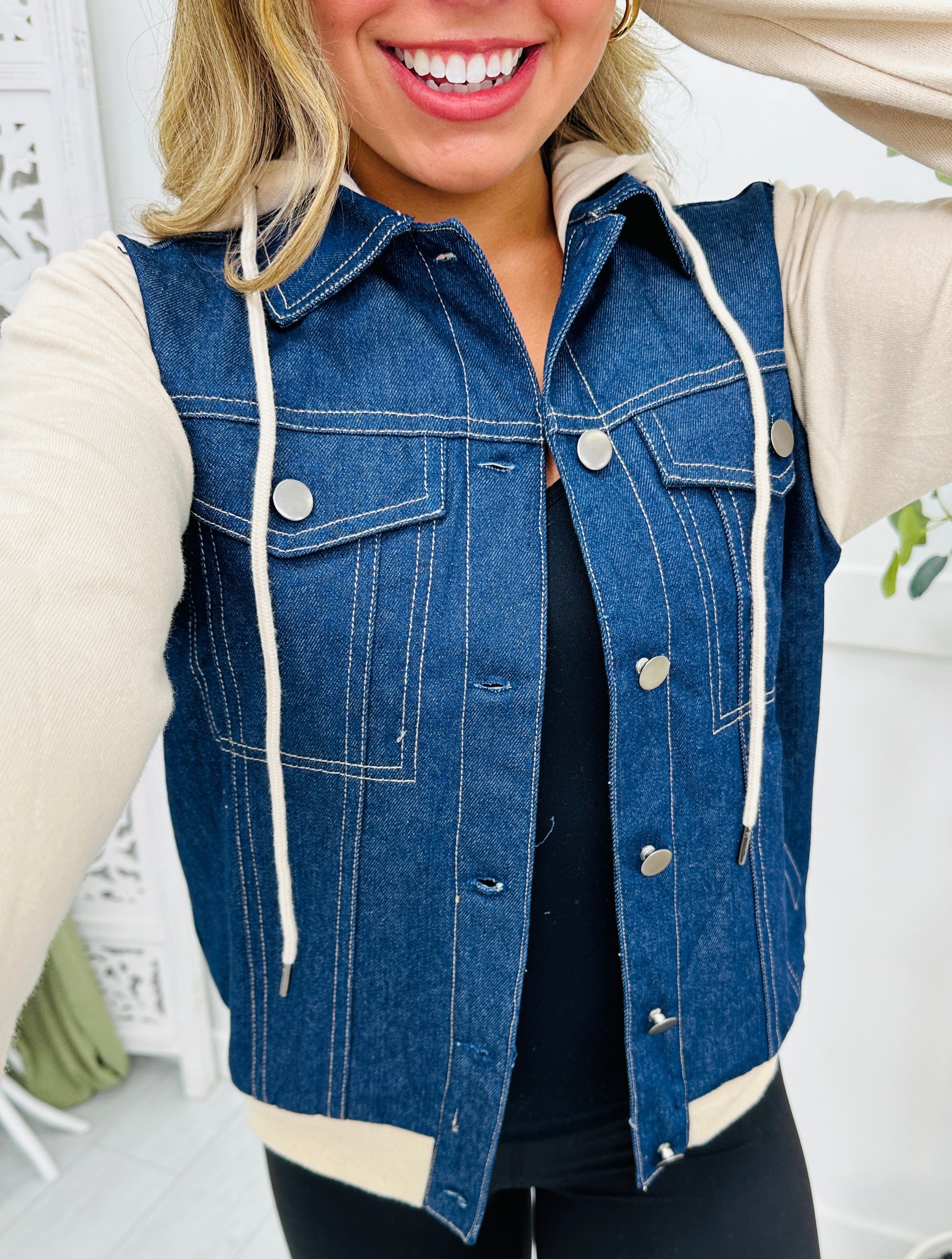 Say What You Want Jacket In Denim Navy