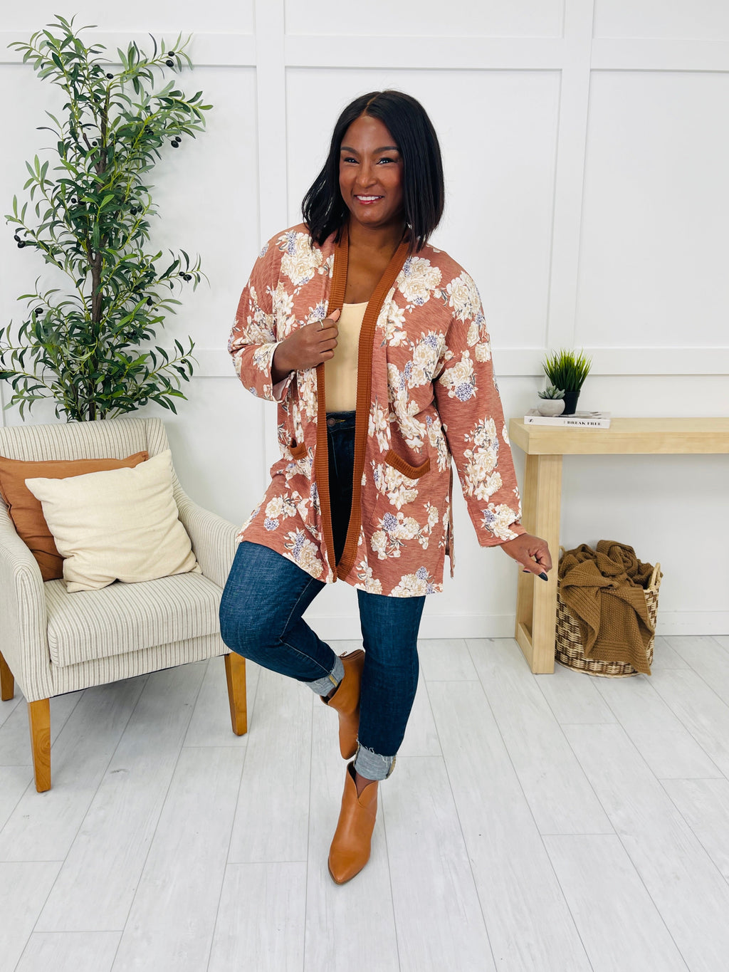 Petals In The Pines Top in Mocha