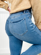 Soft Spot Tummy Control Cropped Kick Flare Jeans