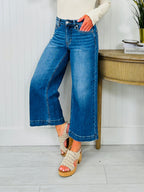 Judy Blue Places To Be Wide Leg Cropped Jeans