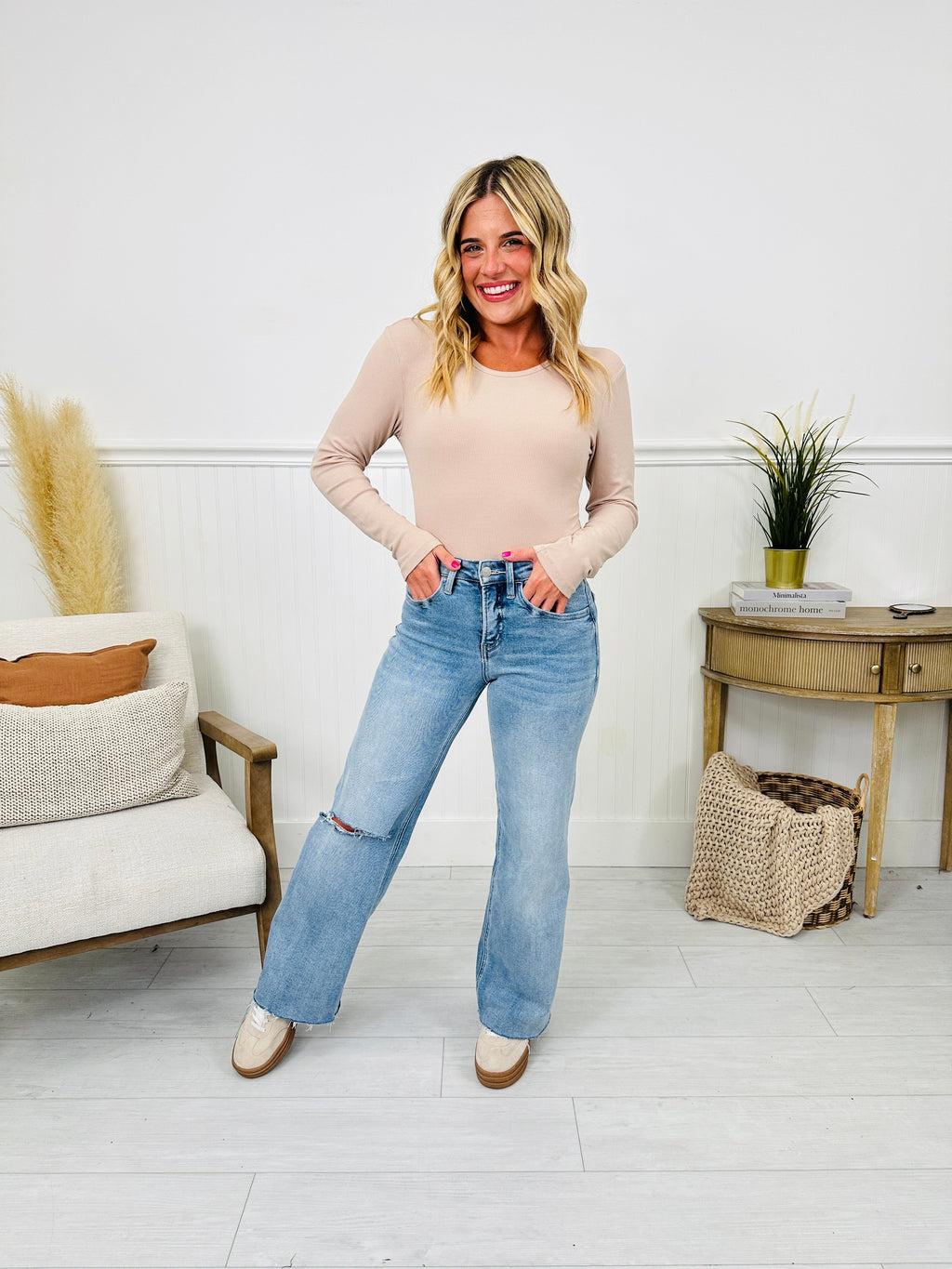 The Bee's Knees Tummy Control Wide Leg Jeans