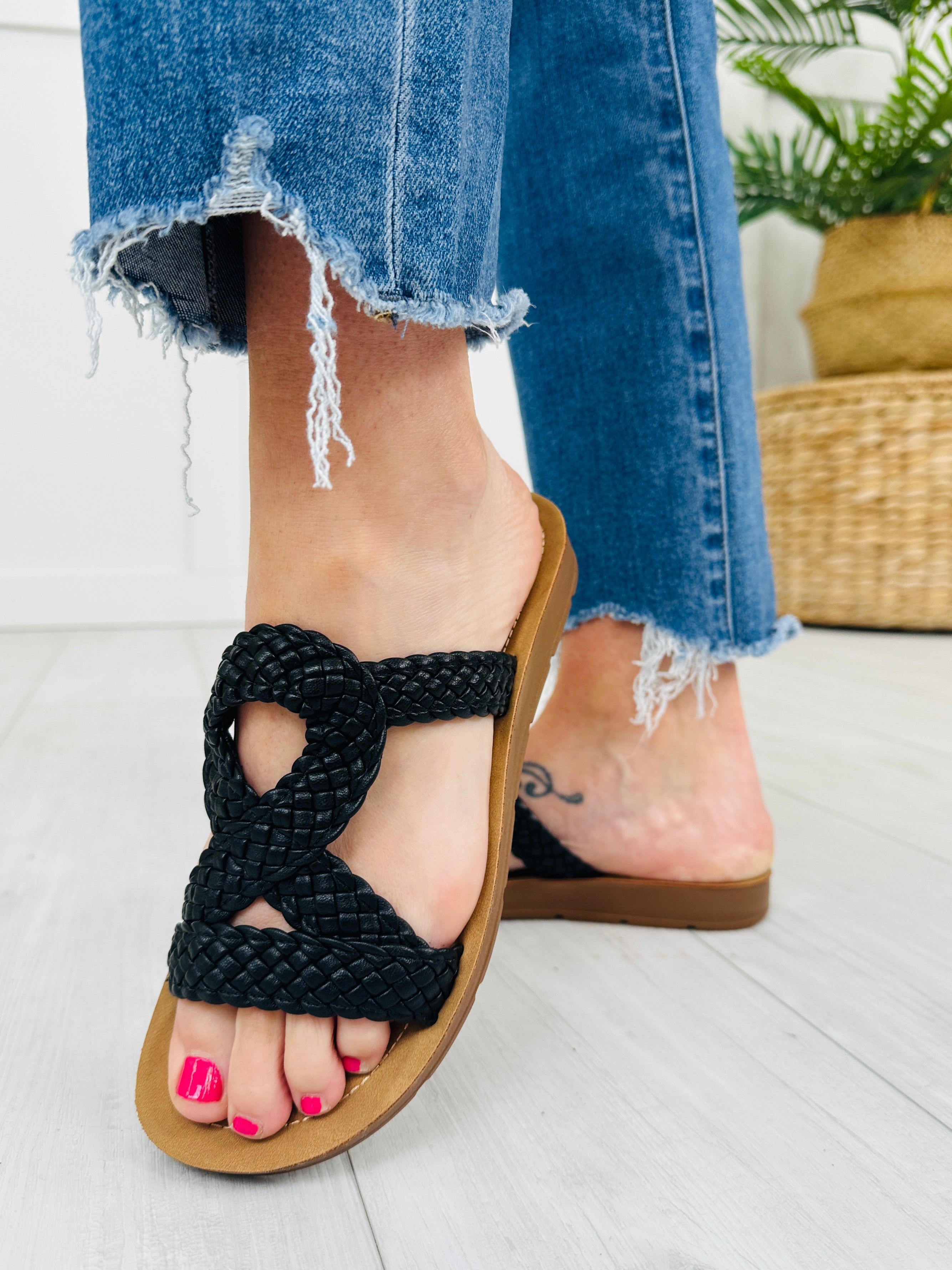 Strapped Serenity Sandals in Black