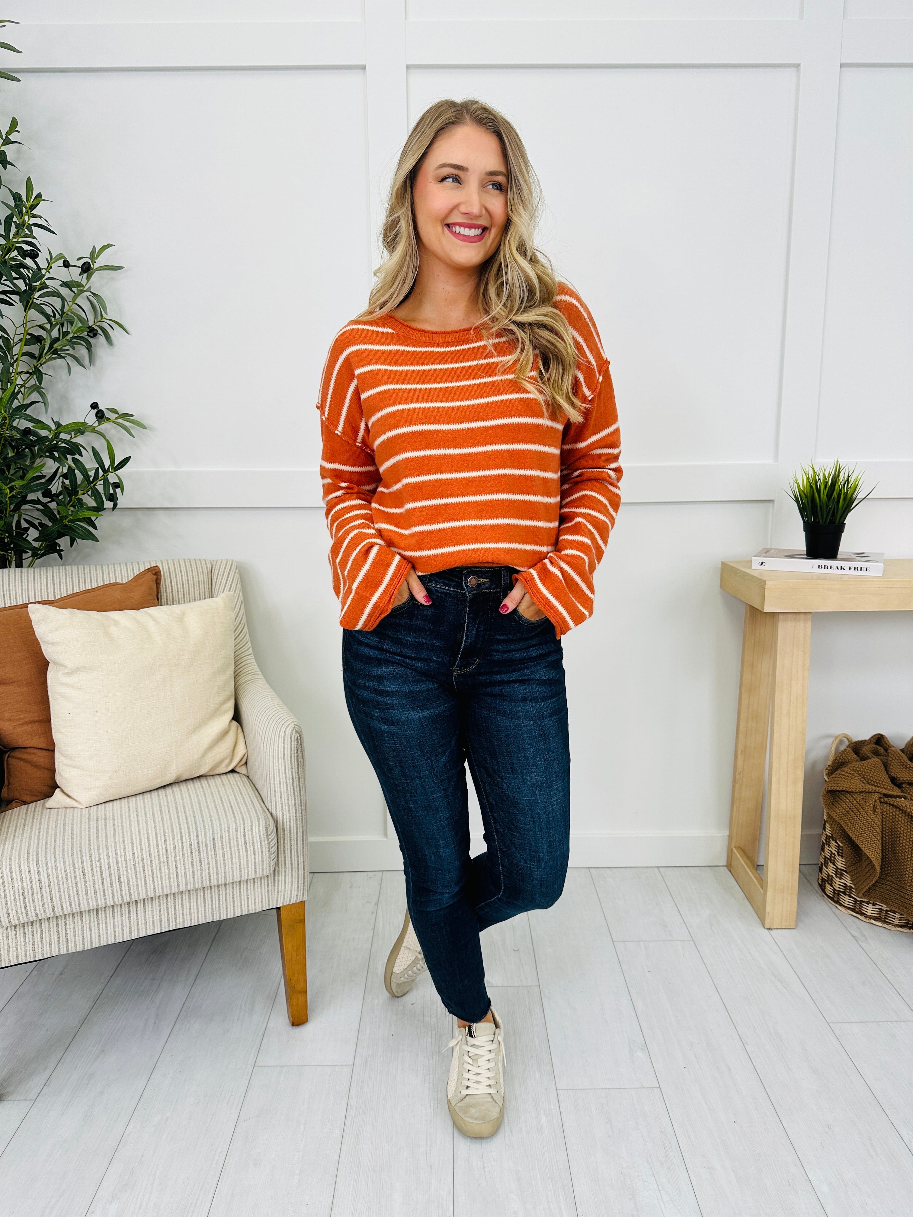 Every Other Beat Sweater in Pumpkin