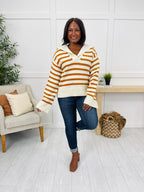In Line With Fall Sweater in Cream/Caramel