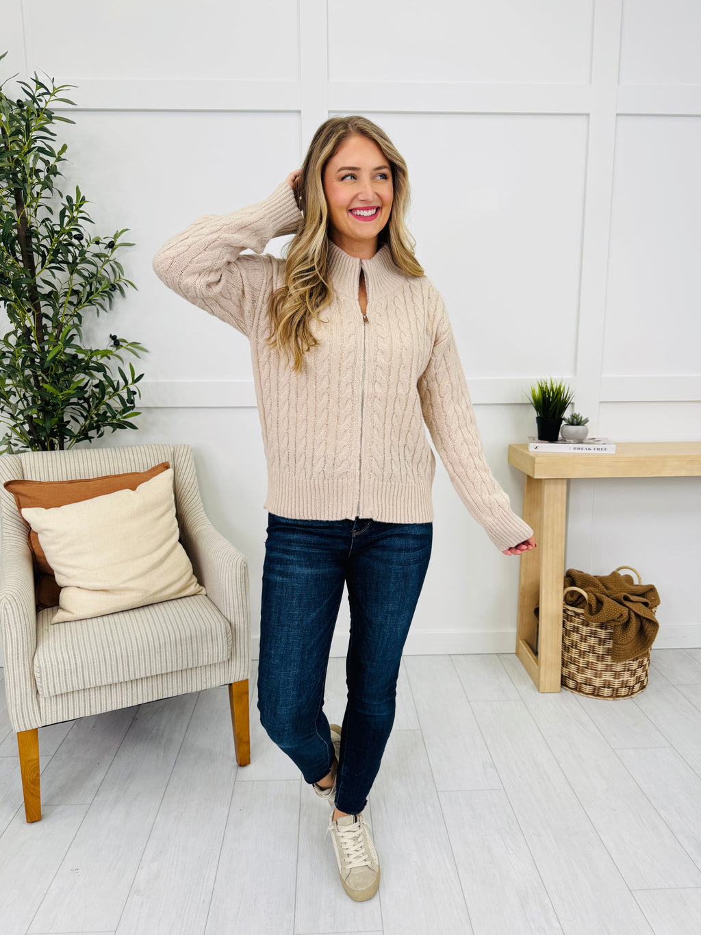 In The Still Of The Night Sweater in Beige