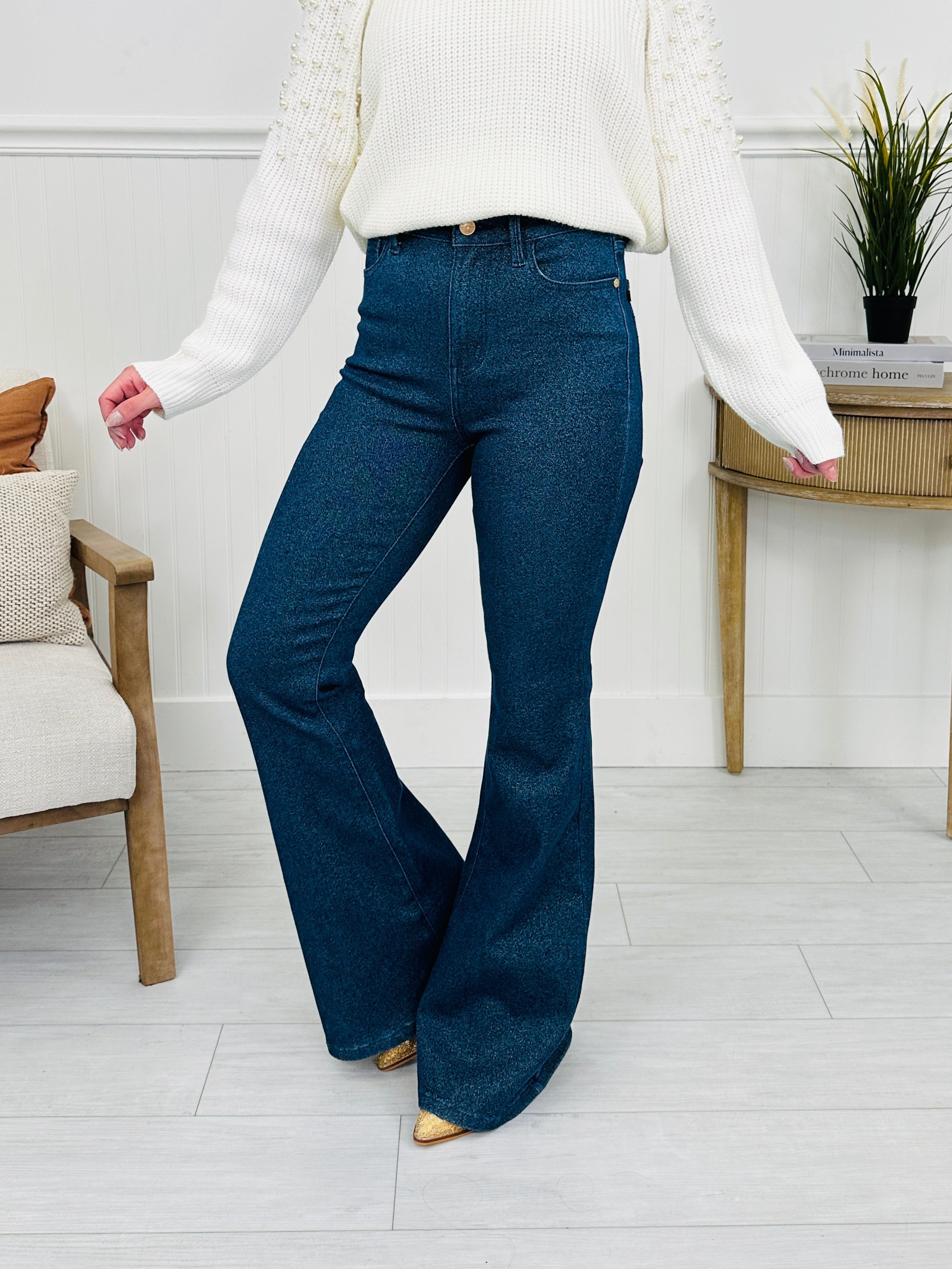 Judy Blue Feeling Glamorous Sparkle Flare Jeans