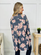 Petals In The Pines Top in Navy