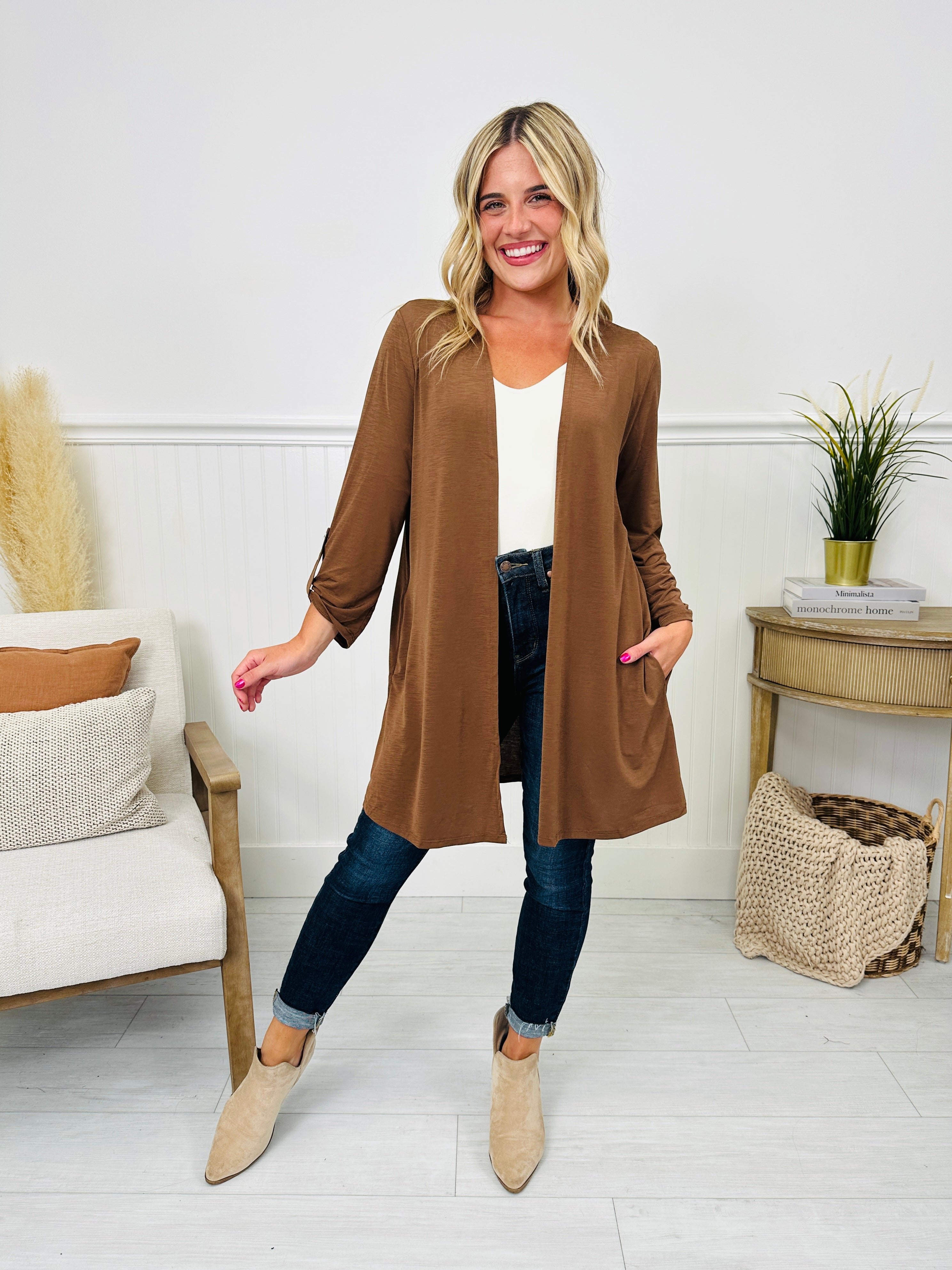Fall Into Style Wrinkle Free Cardigan- Multiple Colors!
