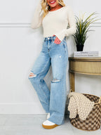 Ride the Retro Wide Leg Retro Tummy Control Jeans
