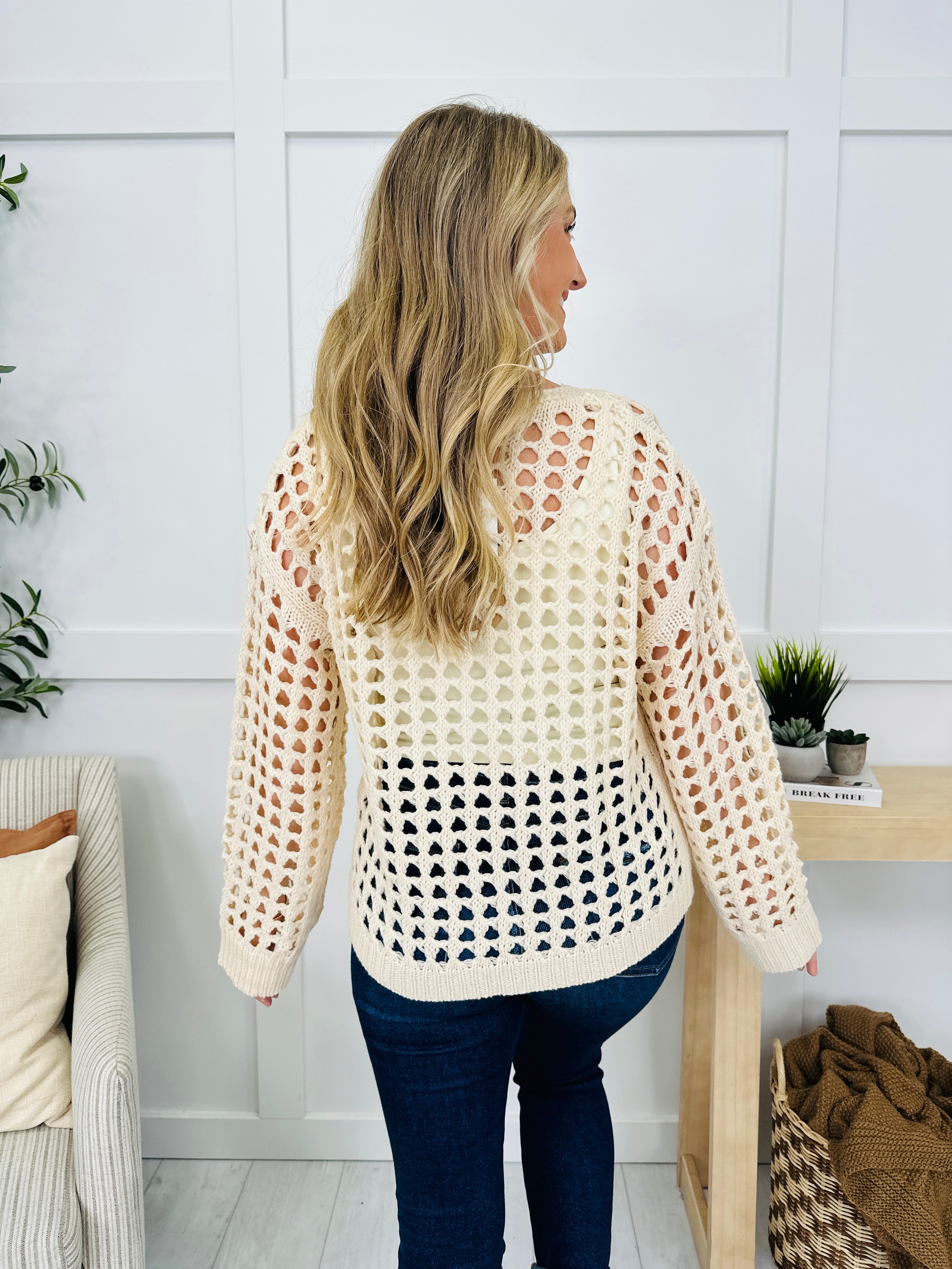 Cutout Crush Sweater in Oatmeal
