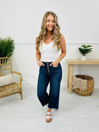 Judy Blue On The Fly Cropped Wide Leg Jeans