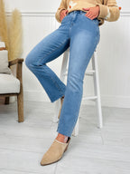 Soft Spot Tummy Control Cropped Kick Flare Jeans