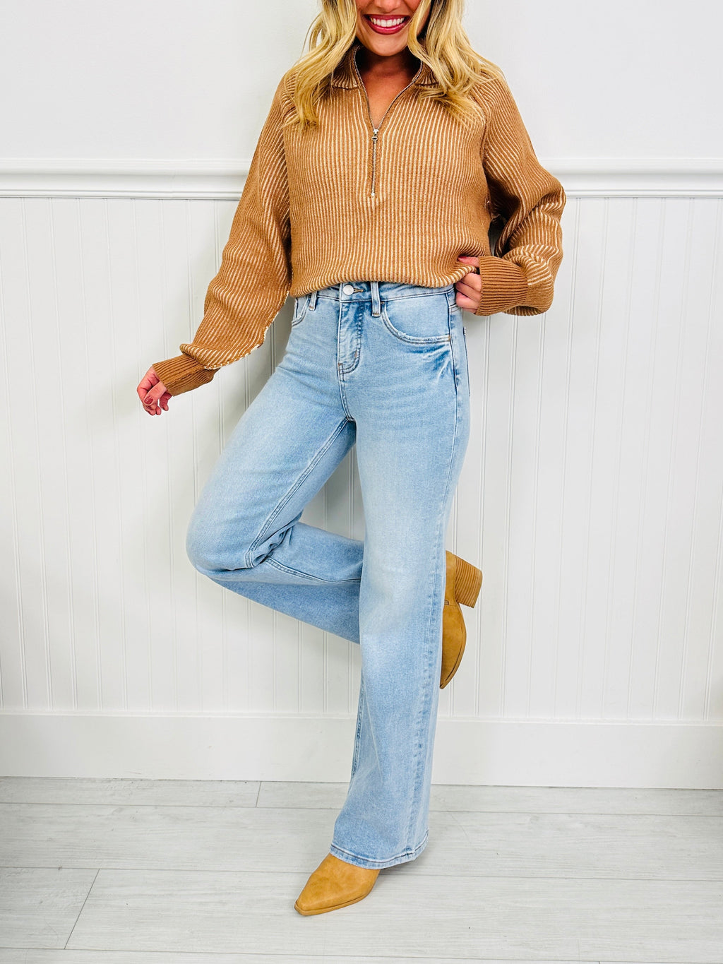 Your Best Side Wide Leg Tummy Control Jeans in Multiple Inseams