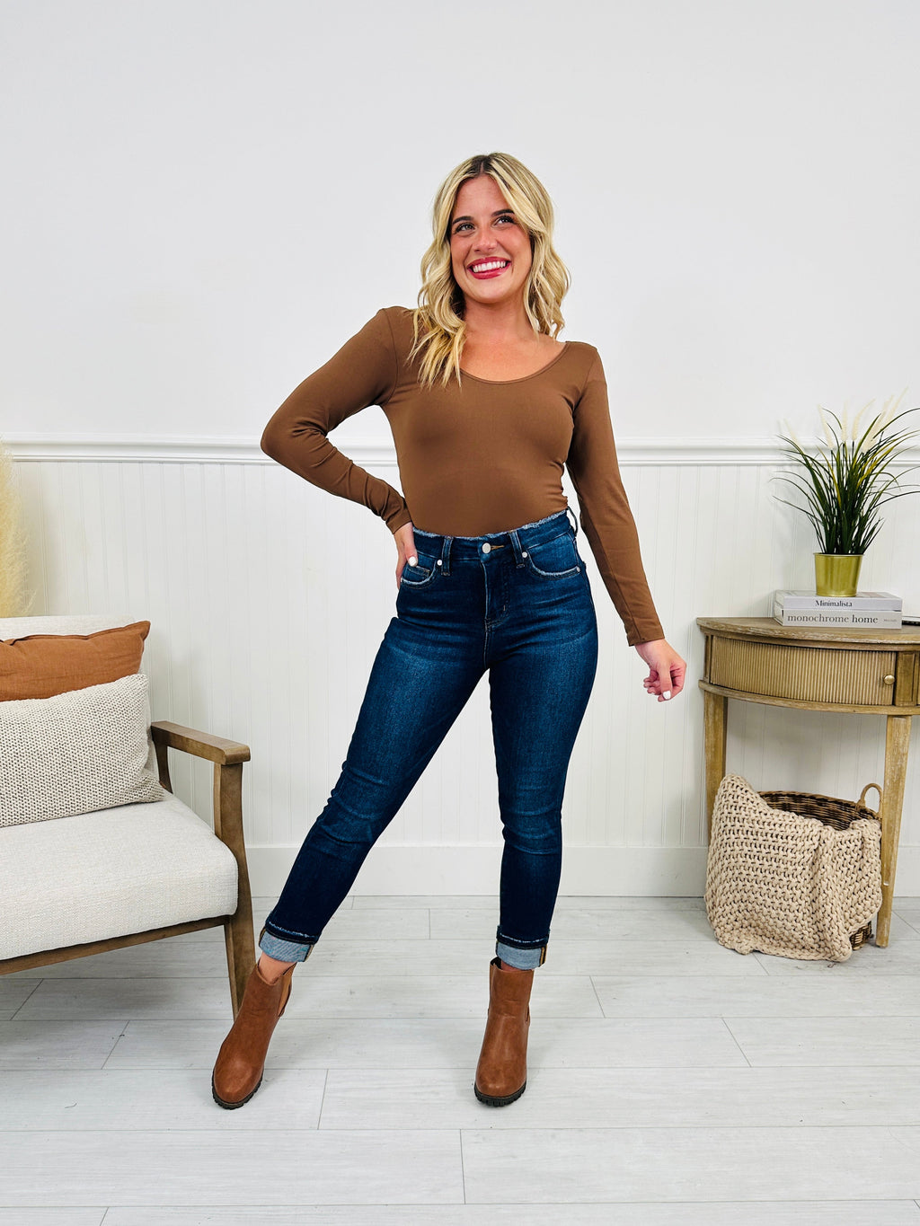 All In The Details Tummy Control Cuffed Skinny Jeans