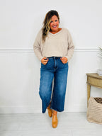 Fall After All Tummy Control Wide Leg Cropped Jeans