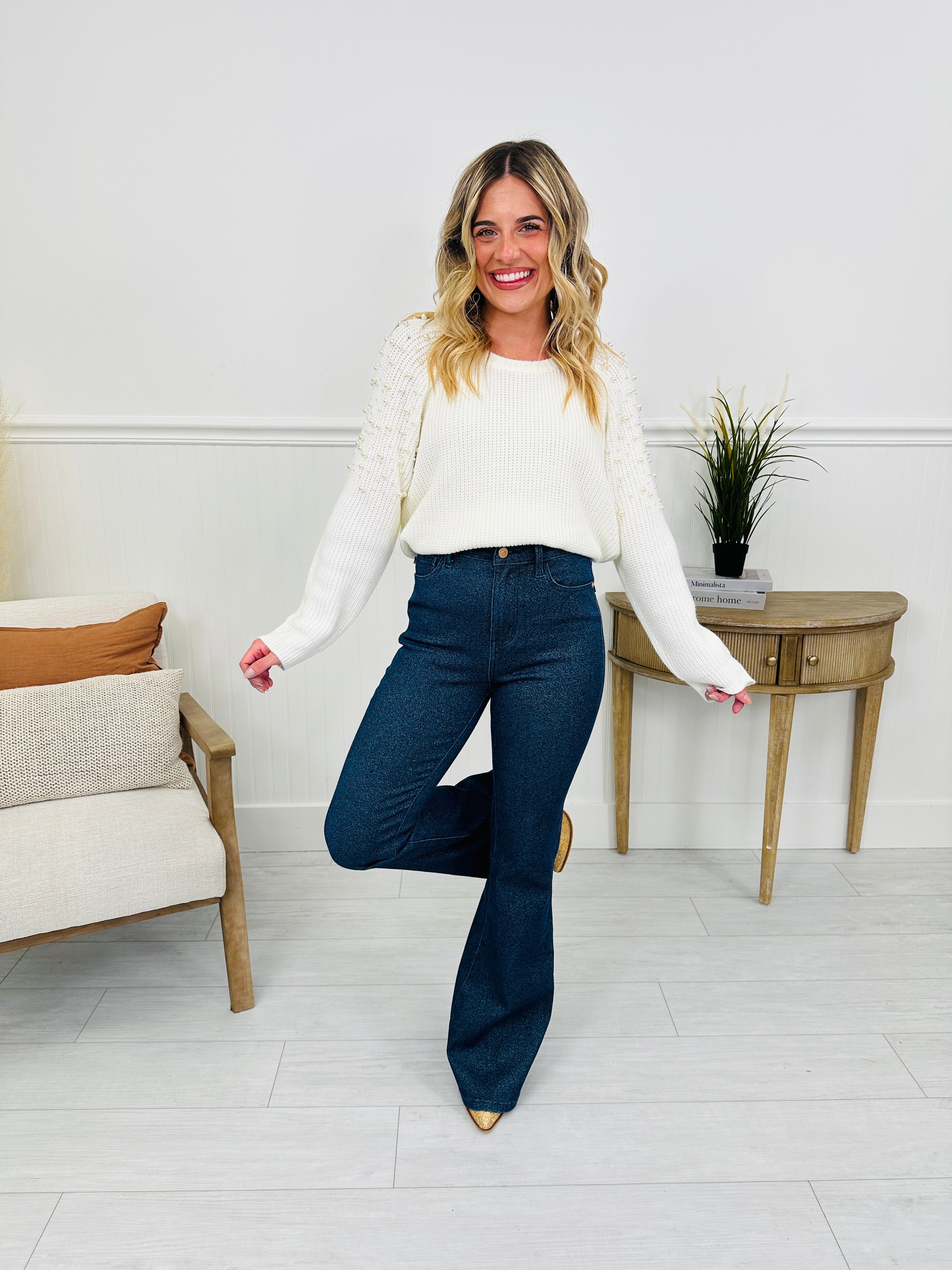 Judy Blue Feeling Glamorous Sparkle Flare Jeans