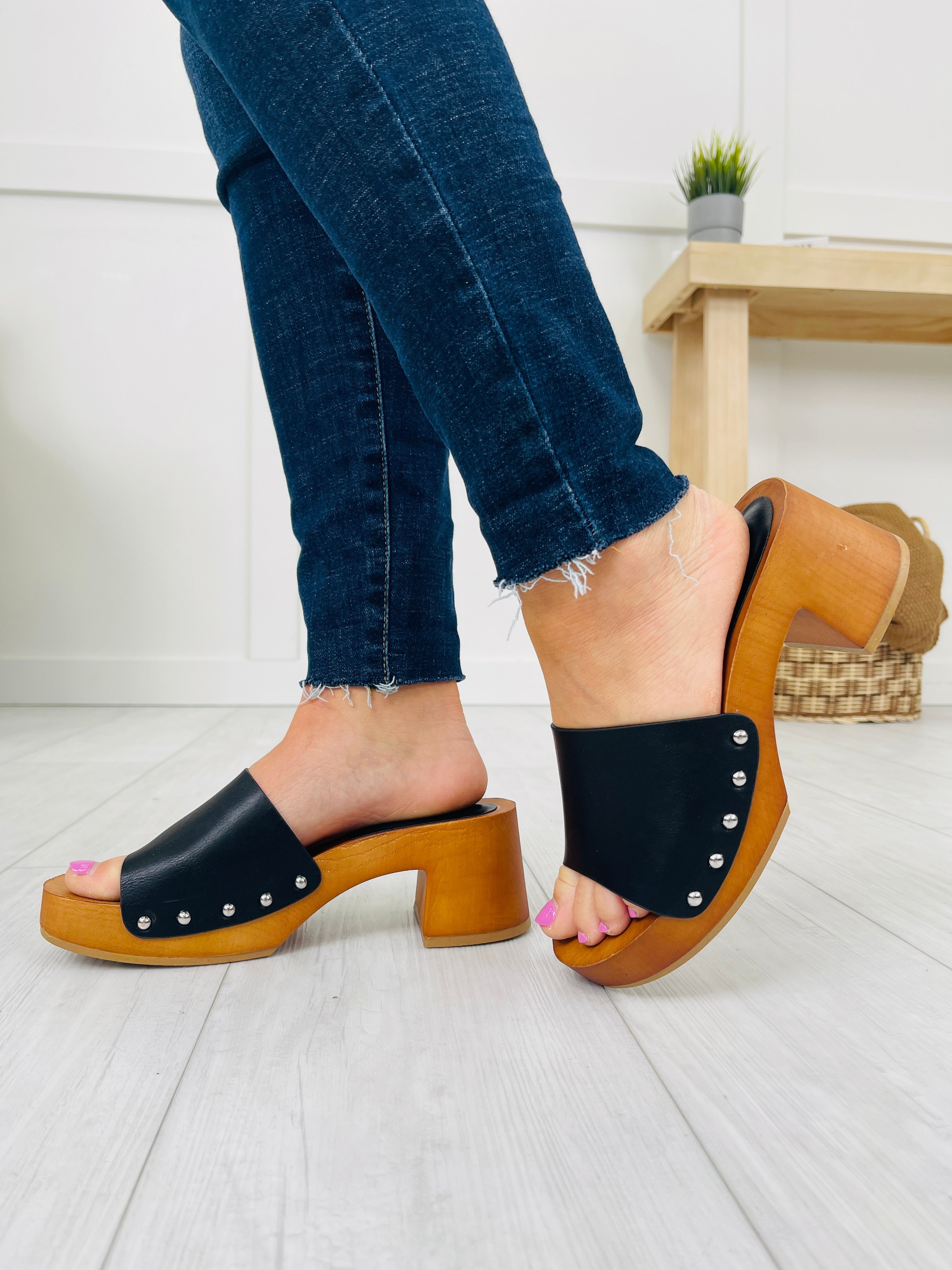 Slide Into Style Clogs in Black