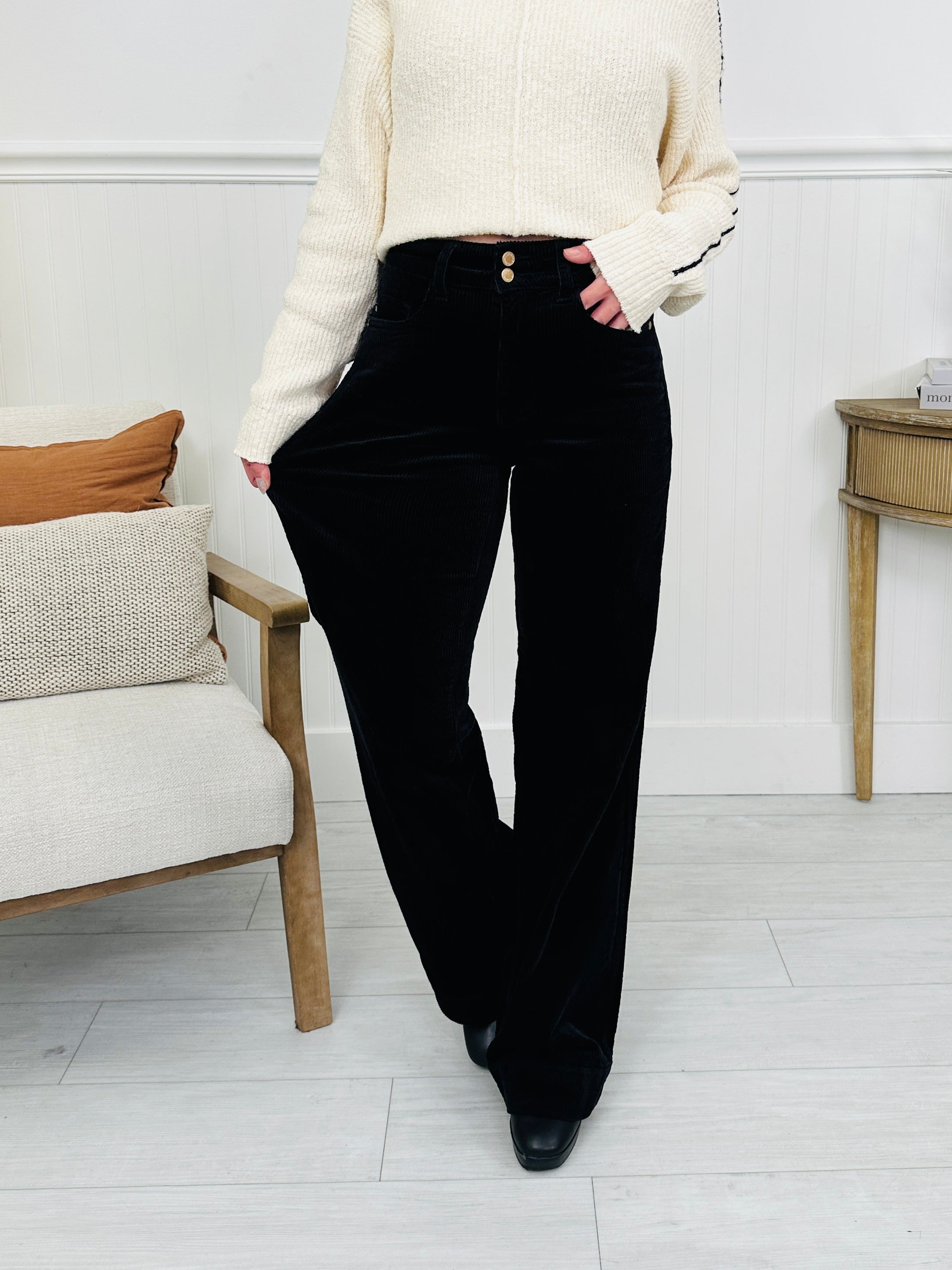 Judy Blue Coordinated Corduroy Wide Leg Pants