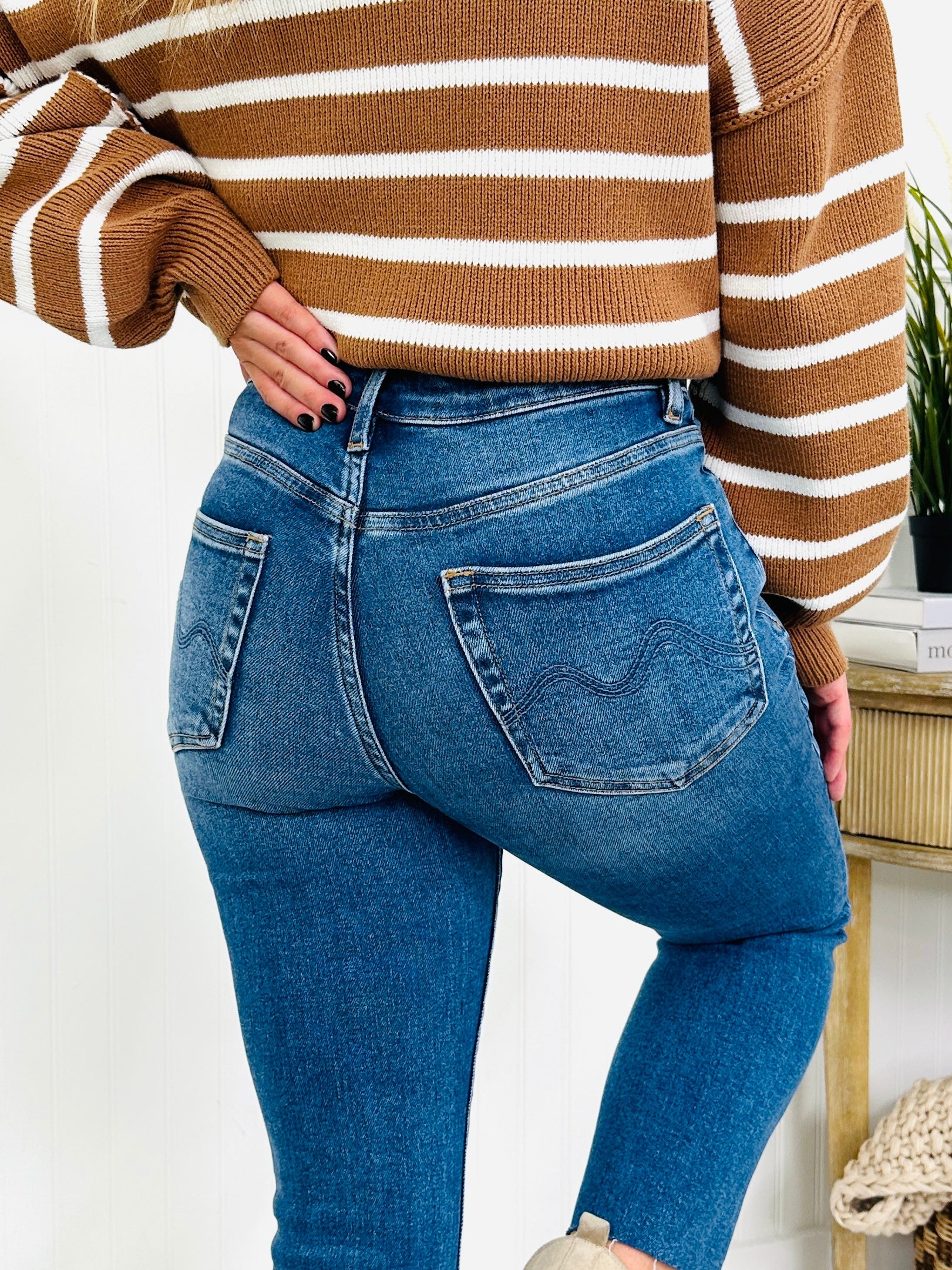 Falling Fast Kick Flare Tummy Control Jeans