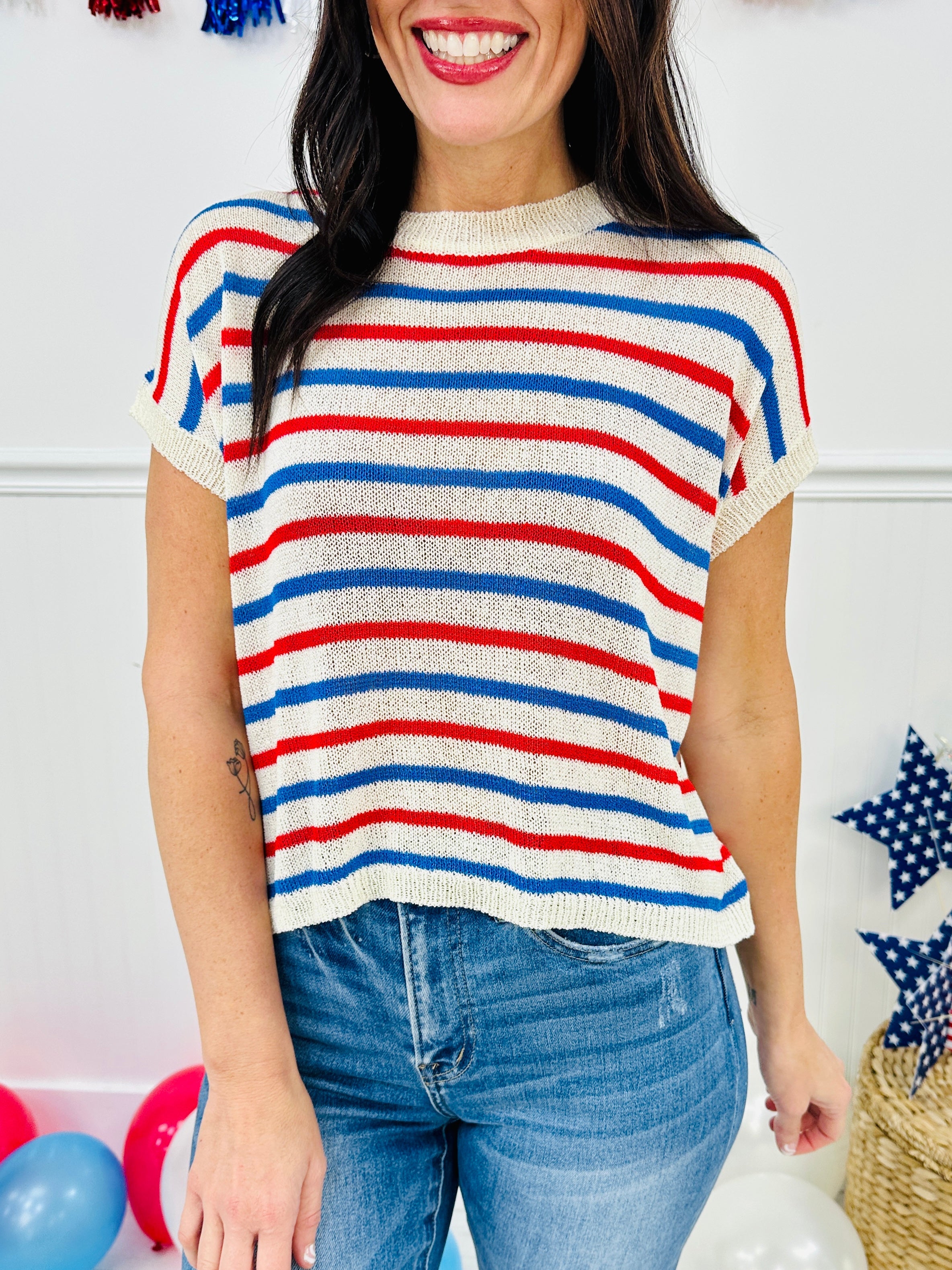 Independence Day Stripes Top