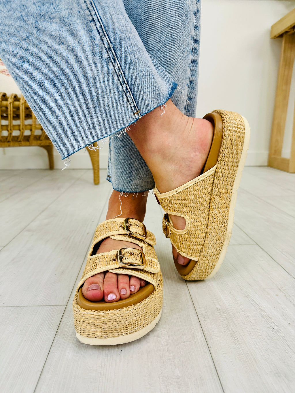Step Above The Rest Platform Raffia Sandals
