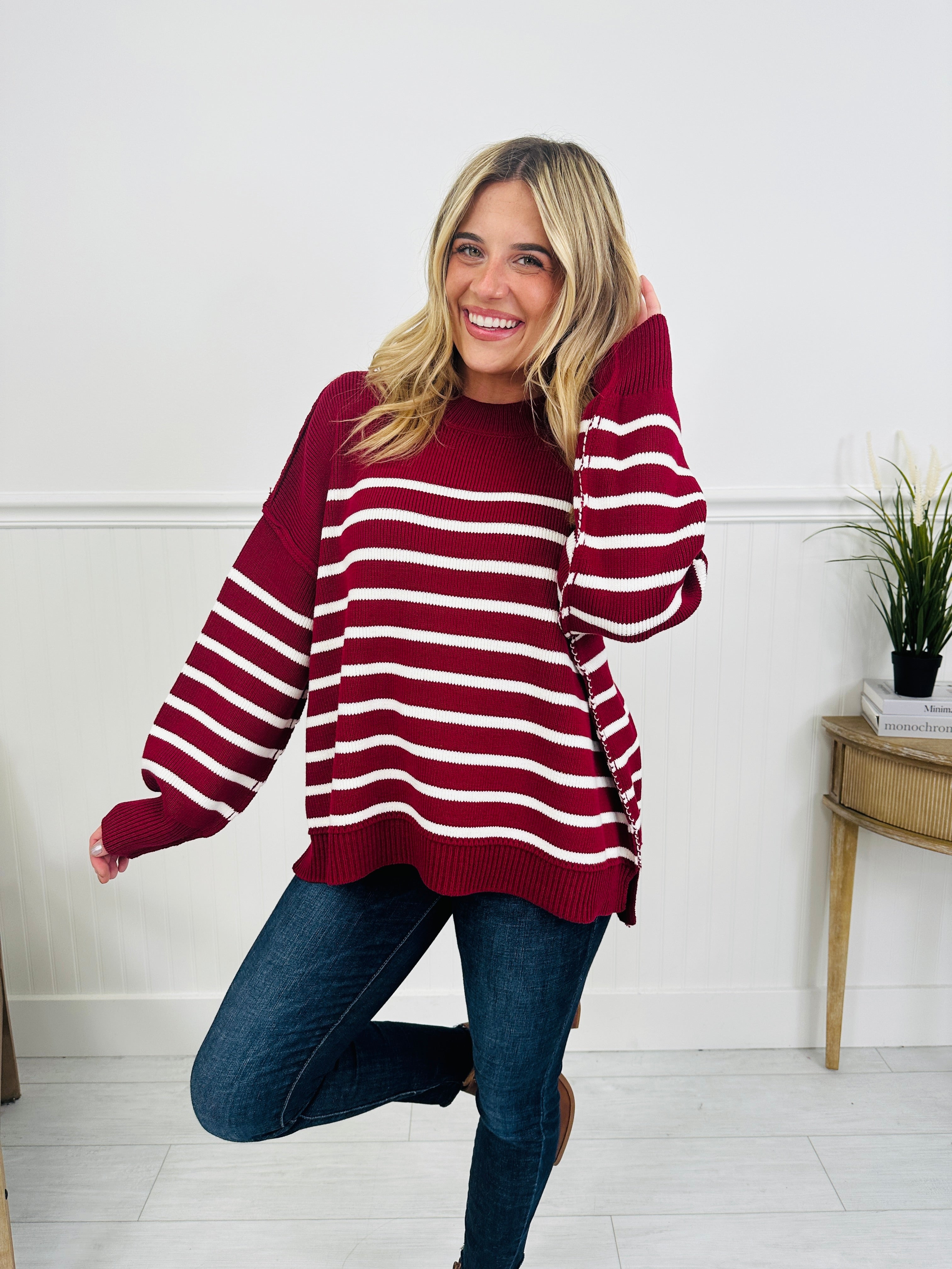 Falling For Stripes Sweater-Multiple Colors!