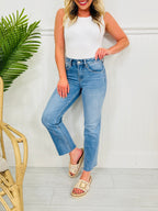 Take The Bait Slim Straight Cropped Jeans With Tummy Control