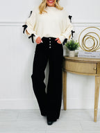 Bold Moves Tummy Control Black Wide Leg Jeans