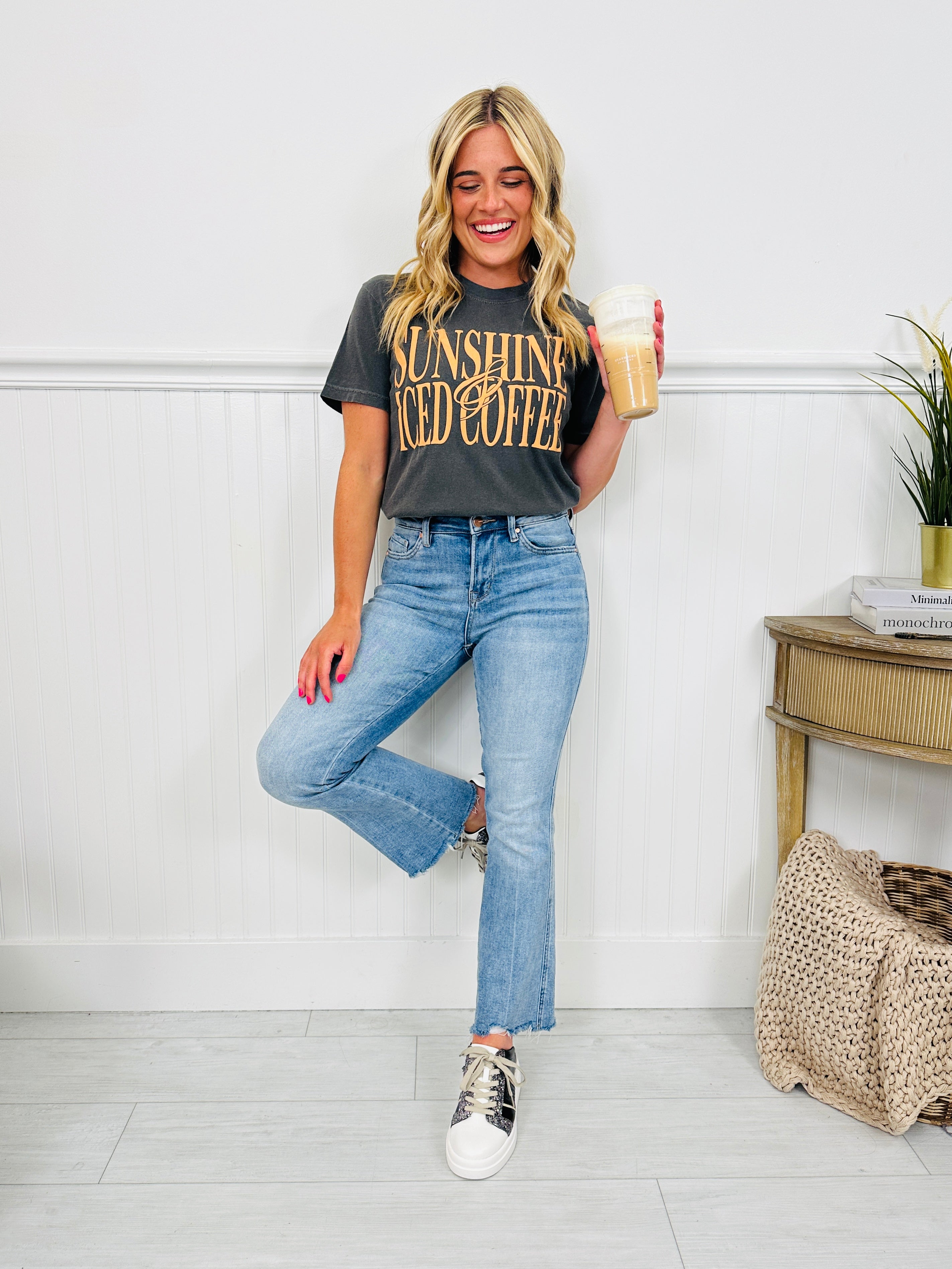 Kick Back And Relax Kick Flare Cropped Jeans