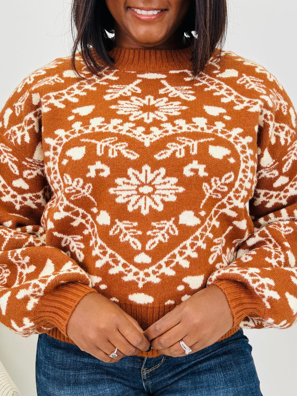 Harvest Heartbeat Sweater in Butterscotch